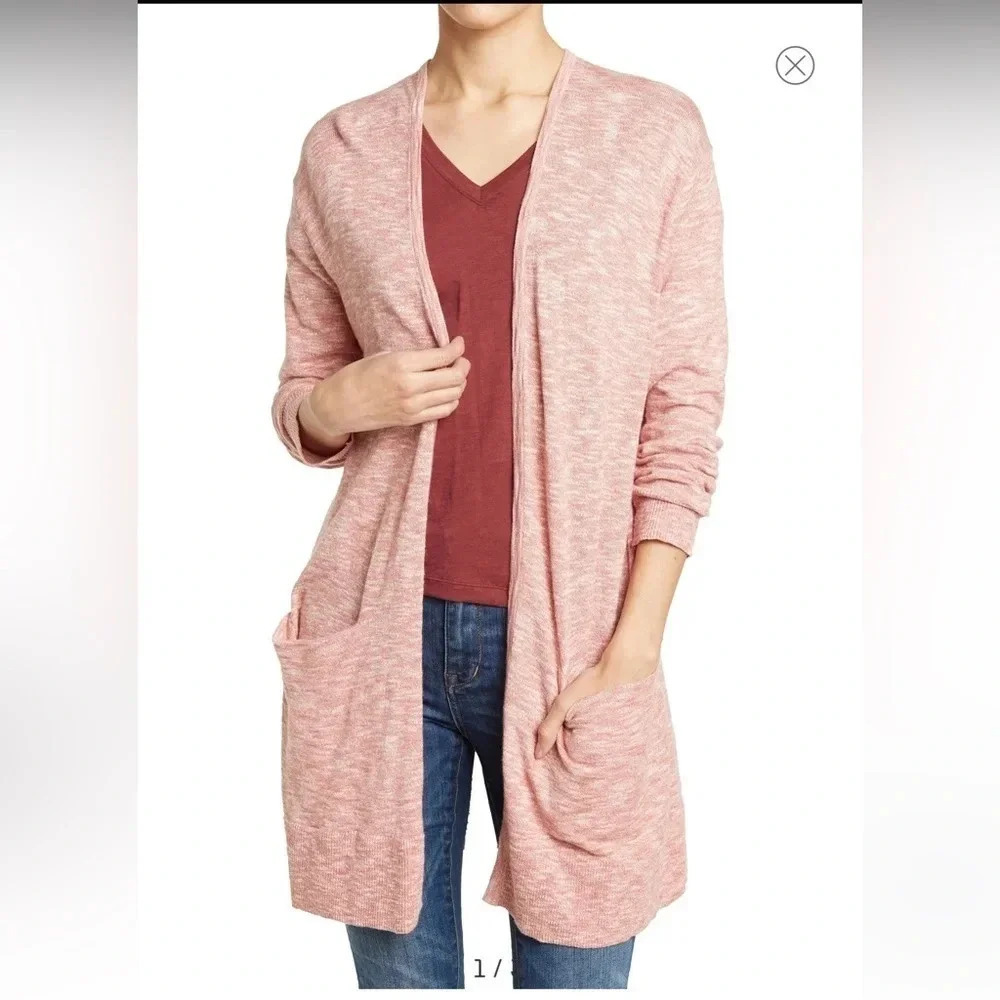NWT!! Madewell - Summer Ryder Cardigan - Pink/White - Size XXS